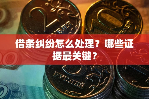 济南借条纠纷怎么处理？哪些证据最关键？