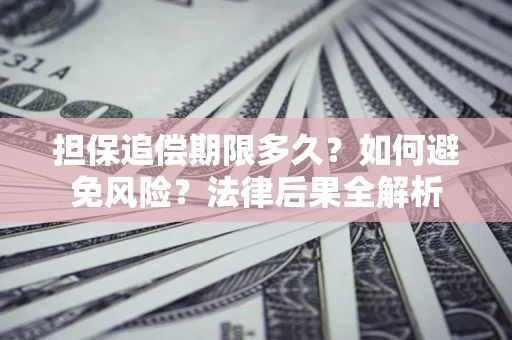 济南担保追偿期限多久？如何避免风险？法律后果全解析