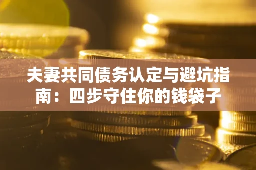 济南夫妻共同债务认定与避坑指南：四步守住你的钱袋子