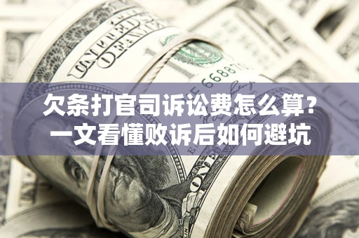 济南欠条打官司诉讼费怎么算？一文看懂败诉后如何避坑